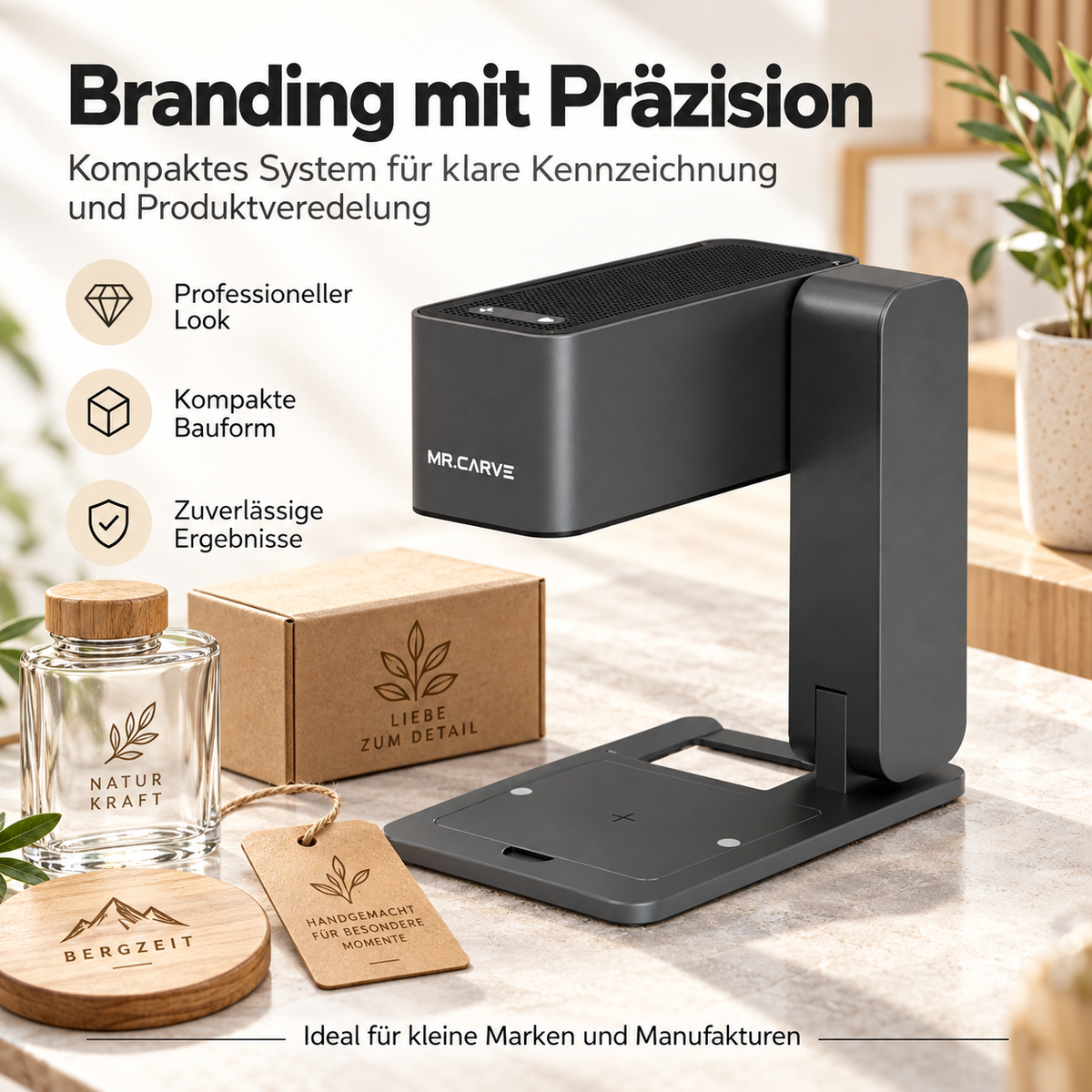 5W Lasergraviermaschine – Tragbarer Lasergravierer 80×80 mm