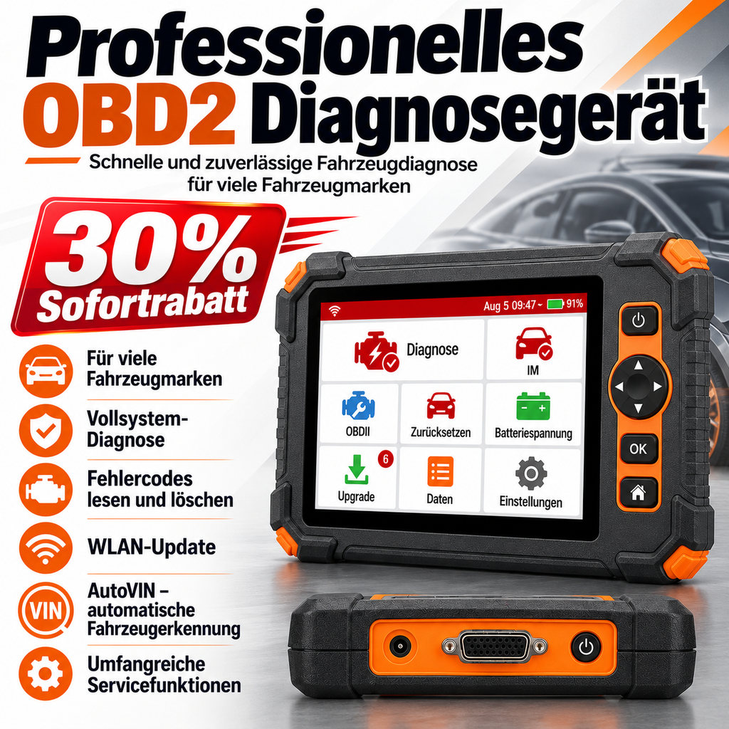 OBD2 Diagnosegerät mit bidirektionaler Steuerung für unterstützte Fahrzeuge