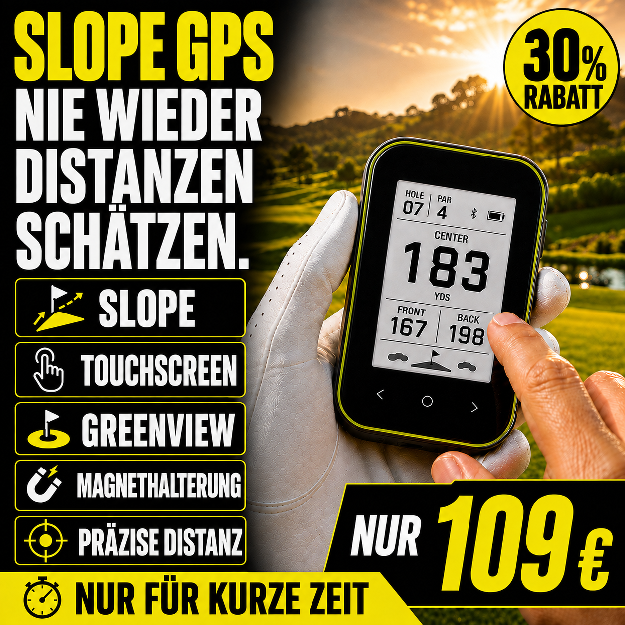 GPS Golf-Entfernungsmesser mit Slope-Funktion
