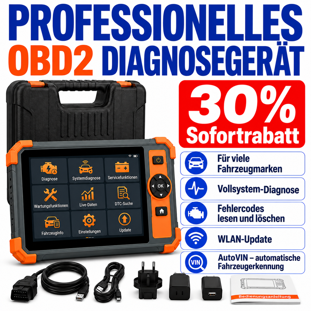 OBD2 Diagnosegerät mit bidirektionaler Steuerung für unterstützte Fahrzeuge